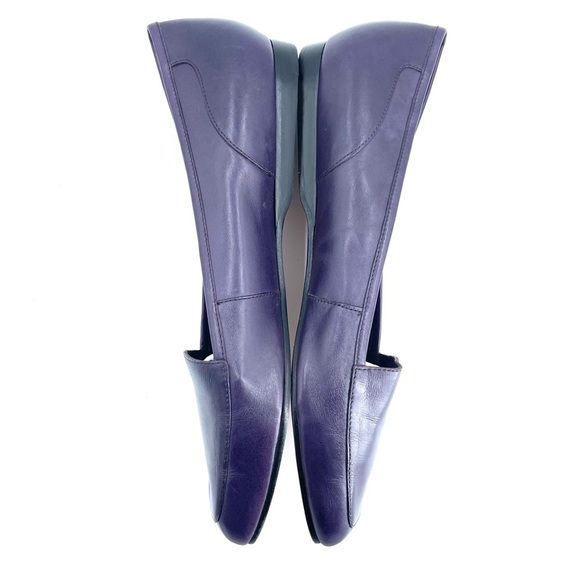 Enzo Angiolini Purple Leather Square Tow, Cushioned Sole Loafers Size 9.5 - Picture 3 of 17